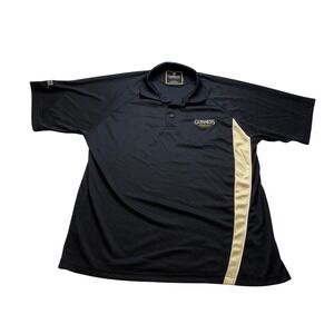 Guinness Official Merchandise Mens XXL Black Performance‎ Polo Shirt Embroidered